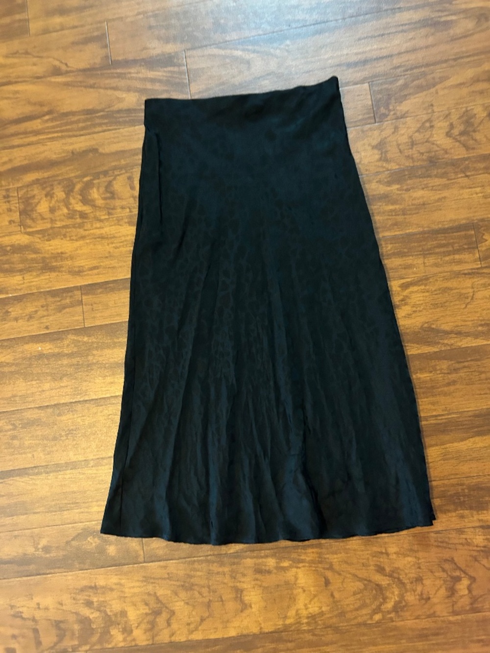 Realisation Par Naomi Skirt Romance Black Heart Silk Midi Slip Skirt